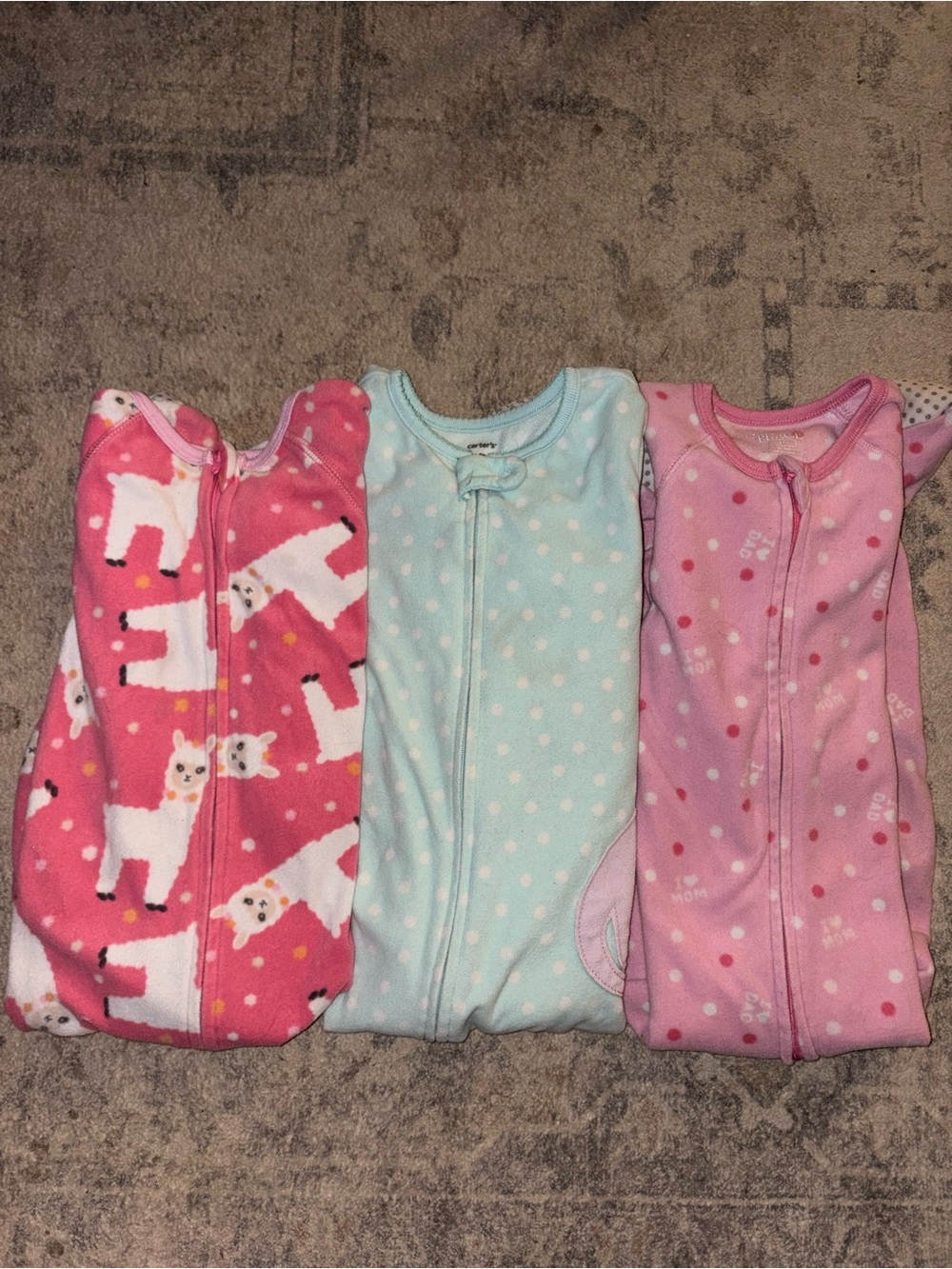 3T Girls Footed Pajama Bundle